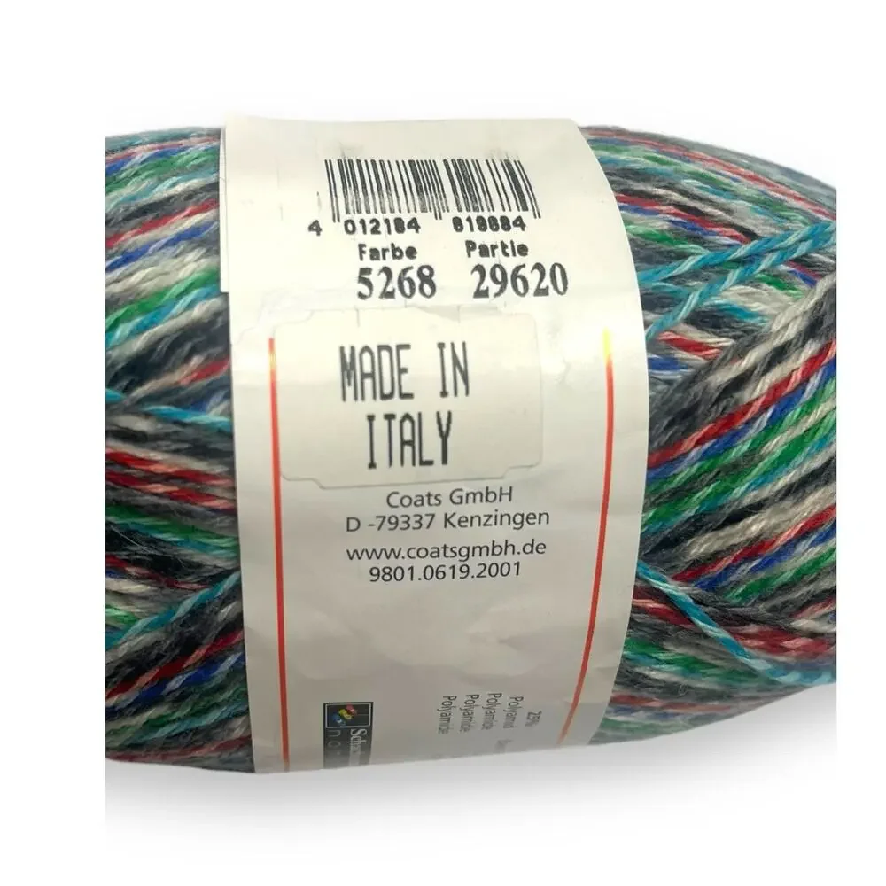 2 Skeins Regia Jacquard Color Cotton Wool Fingering Sock Yarn  🧶 5266 & 5268 - Picture 7 of 12